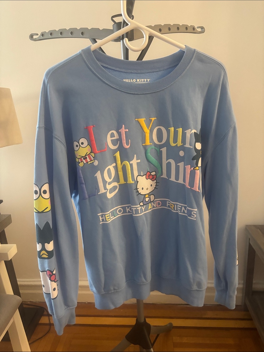 Hello Kitty Light Blue 'Let Your Light Shine' Graphic Sweatshirt